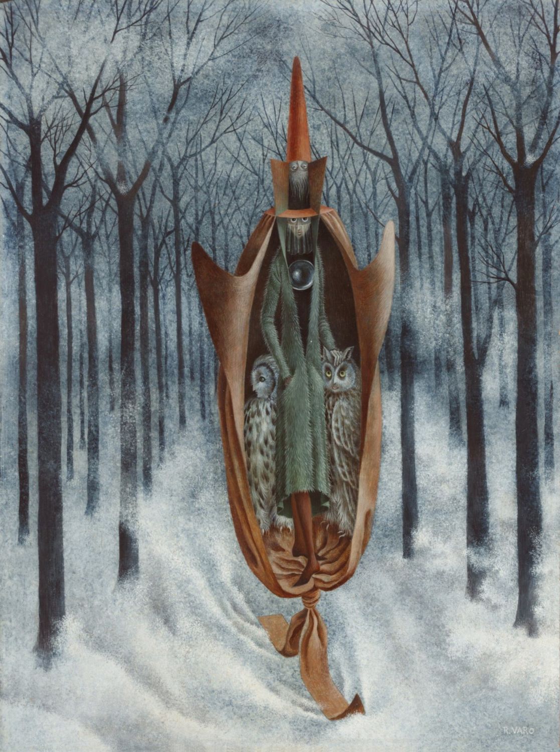 Remedios Varo, Esquiador (Viajero), 1960