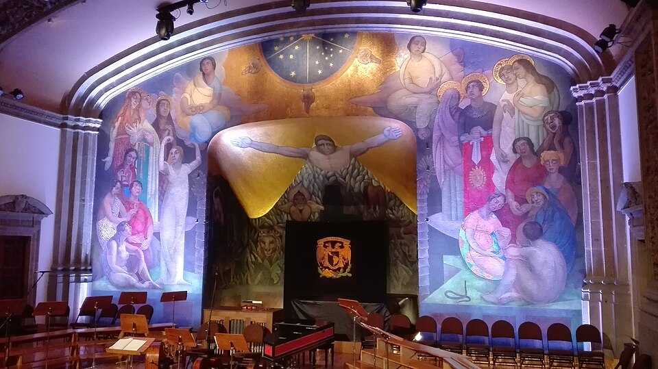 La Creación, de Diego Rivera, en el Anfiteatro Simón Bolívar