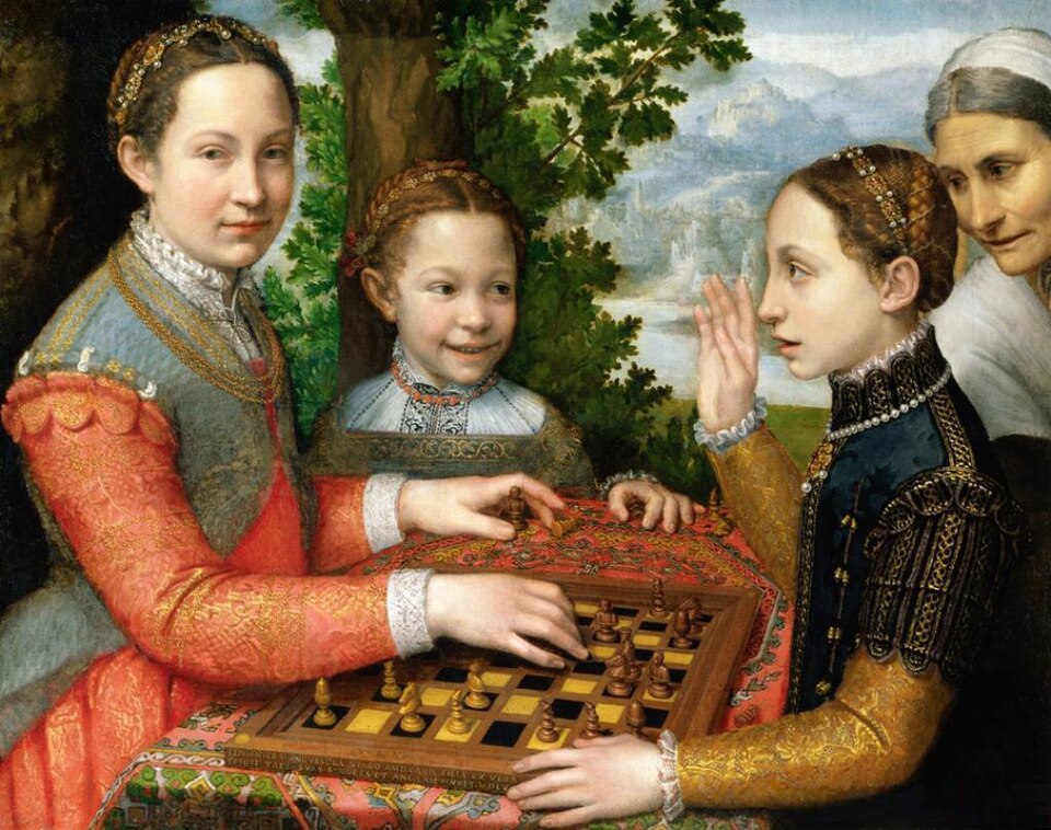 El juego de ajedrez, de Sofonisba Anguissola.